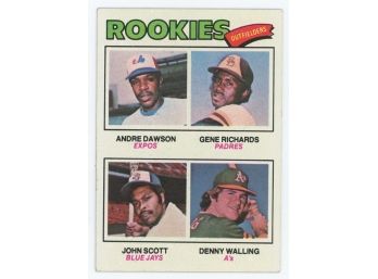 1977 Topps Rookies Outfielders: A. Dawson - G. Richards - J. Scott - D. Walling