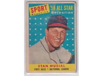 1958 Topps Sport Magazine '58 All Star Selection Stan Musial