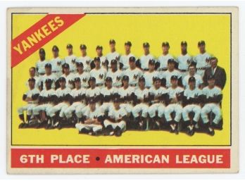 1966 Topps Yankees Team Card