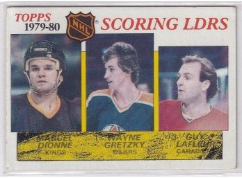 1980 Topps 79-80 Scoring Leaders- Dionne, Gretzky, LaFleur