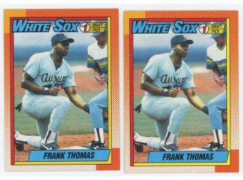 2 1990 Topps Frank Thomas #1 Draft Pick Rookie Cards