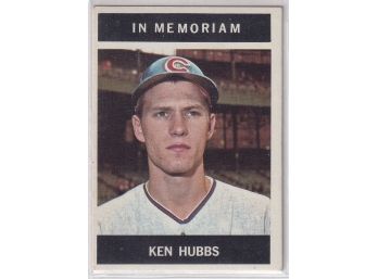 1964 Topps Ken Hubbs In Memoriam
