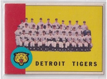 1963 Topps Detroit Tigers Team Card