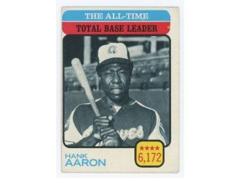 1973 Topps The All-Time Total Base Leader Hank Aaron