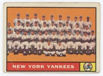 1961 Topps New York Yankees Team Card