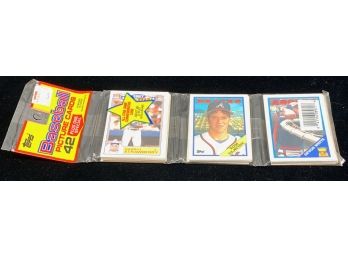 1988 Topps Baseball Rack Pack With Tom Glavine Rookie On Top