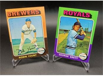 1975 Topps George Brett And Robin Yount Rookie Cards