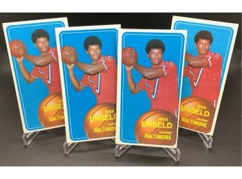 Lot Of (4) 1970 Topps Basketball Wes Unseld 2nd Year Cards
