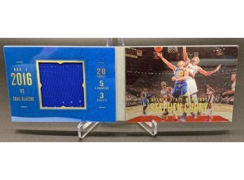 2016 Panini Preferred Steph Curry Booklet Game Worn Patch