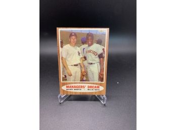 1962 Topps Managers Dream Mickey Mantle And Willie Mays