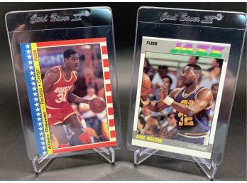 1987 Fleer Basketball Malone And Olajuwon Lot