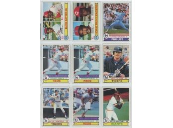 Lot Of 9 1979 Topps Baseball Cards Featuring HOF