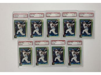 Lot Of 8 1990 Topps Sammy Sosa Rookie Cards- All PSA Graded NM-MT 8.0
