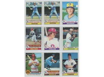 Lot Of 9 1980 Topps Baseball Cards Featuring HOF