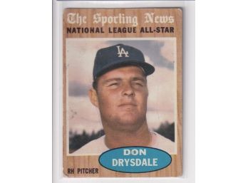 1962 Topps The Sporting News NL All-Star Don Drysdale