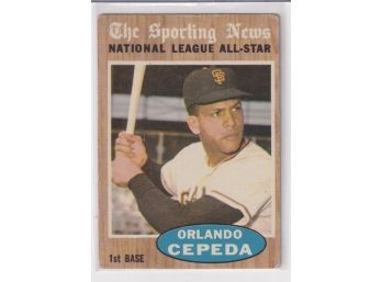 1962 Topps The Sporting News NL All-Star Orlando Cepeda