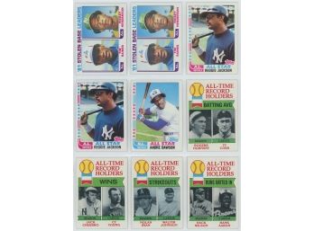 Lot Of 9 1979-82 Topps Baseball Cards Featuring HOF