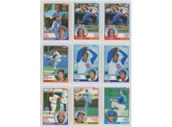 Lot Of 9 1983 Topps Baseball Cards Featuring HOF
