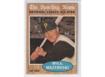 1962 Topps The Sporting News NL All-Star Bill Mazeroski