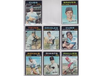 Lot Of 8 1971 Topps High Number Baseball Cards