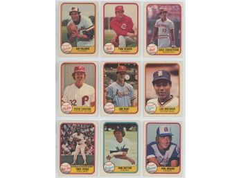 Lot Of 9 1981 Fleer Baseball Cards Featuring HOF