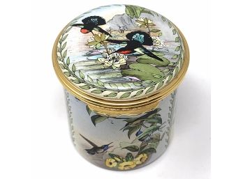 Halcyon Days - Enamel Trinket Box - Hummingbirds