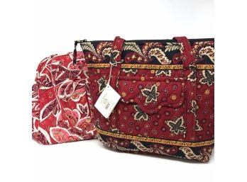 Vintage Vera Bradley Shoulder Bags Including Villager Red Coin Pattern