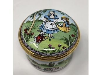 Halcyon Days Enamel Trinket Box - Alice In Wonderland