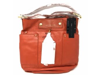 Marc Jacobs Leather Shoulder Bag Brand New With Tags In Red Saffron