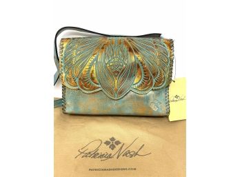 Patricia Nash Metallic Burnished Tooled Leather - Brand New Handbag -