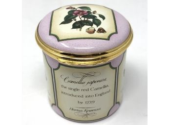 Halcyon Days Enamel Trinket Box History Of The Camellia