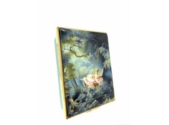 Halcyon Days Enamel Trinket Box Limited Edition 42 Of 75 Design Inspired By 'the Swing'