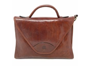Creation Gabrielle Brown Leather Handbag