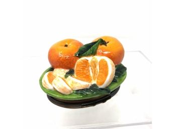 Halcyon Days Enamels Trinket Box - Oranges