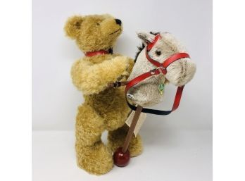 15 Hermann Sonneberg Museum Bear 2001 With Hobbyhorse No 183 Of 500 Limited