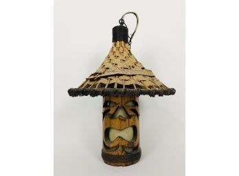 20' Tiki Hanging Light With Woven Shade