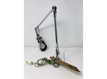 Vintage Chrome Mechanical Arm Lamp