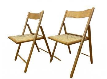 Pair Of Vintage Mid Century Folding Chairs