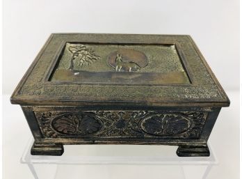 Decorative Metal Box With Wolf/Coyote