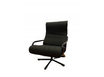 Post Modern Black Canvas Swivel Chair