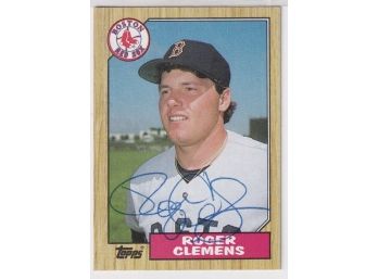 1987 Topps Roger Clemens Autographed