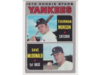 1970 Topps Yankees Rookie Stars: Thurman Munson & Dave McDonald