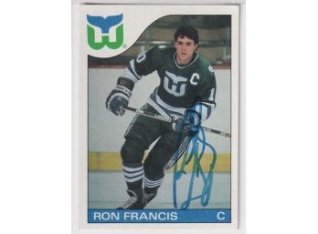 1985 Topps Ron Francis Signed
