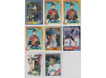 8 Assorted Autographed Baseball Cards