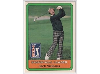 1981 Donruss PGA Tour Statistical Leader Jack Nicklaus Rookie