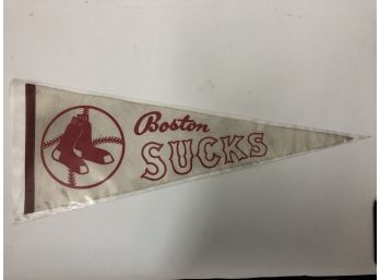Boston Sucks Baseball Pennant