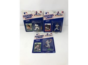 3 Kenner Starting Up Baseball Figures: Mike Greenwell (Catching) & 2 Dave Winfield (Running Left & Right)