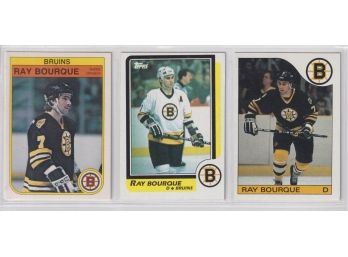 3 1980's Ray Bourque Hockey Cards