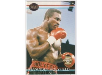 1990 Players International Evander Holyfield Sample Promo Card