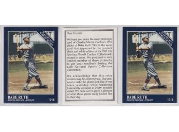 2 1991 Sporting News Babe Ruth Prototype Cards
